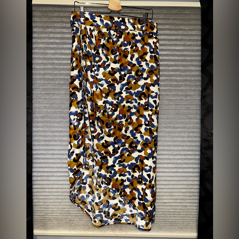 Stylish Multicolor Calico Print Women's Asymmetrical Skirt
